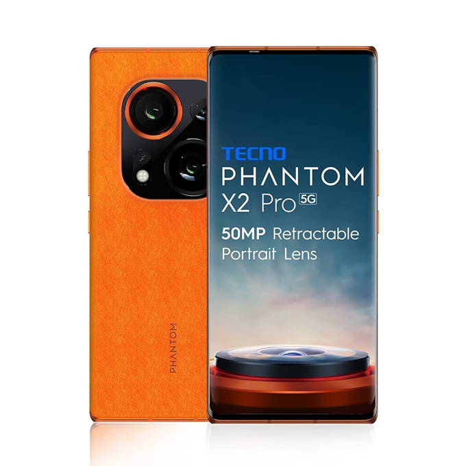 Picture of Tecno Phantom X2 Pro 5G Mars Orange (12GB RAM,256GB Storage) | World's 1st Retractable 50MP Portrait Lens | World's 1st 4nm Dimensity 9000 5G Processor